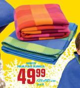 Printed Polar Fleece Blankets-125 x 150cm Each