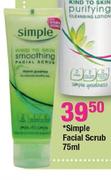 Simple Facial Scrub-75ml