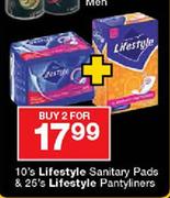 Lifestyle Sanitary Pads-10's & Lifestyle Pantyliners-25's