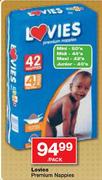 Lovies Premium Nappies Midi-44's Per Pack