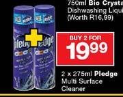 Pledge Multi Surface Cleaner-2x275ml