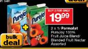 Parmalat PureJoy 100% Fruit Juice Blend/Blended Fruit Nectar-2 x 1Ltr