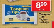Teaspoon Tips Tagless Teabags-100's 