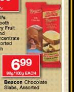 Beacon Chocolate Slabs Assorted-90gm/100gm Each
