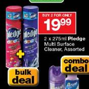 Pledge Multi Surface Cleaner-2 x 275ml