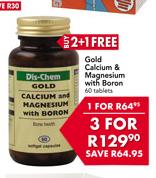 Gold Calcium & Magnesium With Boron-3X60 Tablets