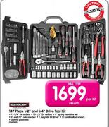 Mastercraft 147 Piece 1/2" and 1/4" Drive Tool Kit-Per Kit