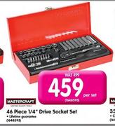 Mastercraft 1/4" Drive Socket Set-46 Piece Per Set
