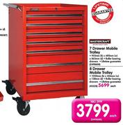 Mastercraft 7 Drawer Mobile Trolley-955mm(h)x685(w)x465mm(d) Each