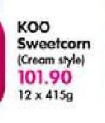 Koo Sweetcorn-12x415g