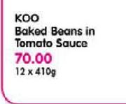 Koo Baked Beans In Tomato Sauce-12x410g
