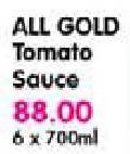 All Gold Tomato Sauce-6x700Ml Each