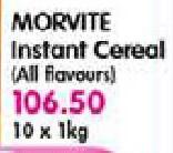 Morvite Instant Cereal-10x1Kg Each