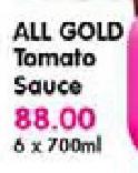 All Gold Tomato Sauce -6X700ml
