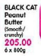 Black Cat Peanut Butter(Smooth/Crunchy)-6X800g