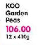 Koo Garden Peas-12X410g