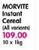 Morvite Instant Cereal(All Variants)-10X1Kg