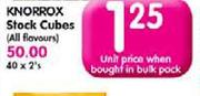 Knorrox Stock Cubes(All Flavours)-40X2's