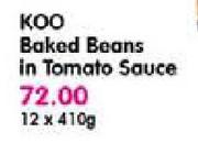 Koo Baked Beans In Tomato Sauce-12X410g