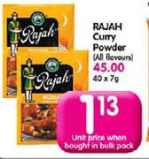 Rajah Curry Powder(All Flavours)-7g Each
