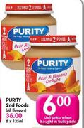 Purity 2nd Foods(All Flavours)-125ml Each