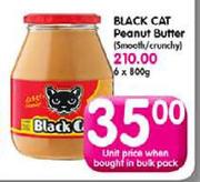  Black Cat Peanut Butter(Smooth/Crunchy)-800g Each