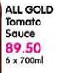 All Gold Tomato Sauce-6X700ml
