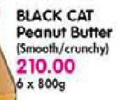  Black Cat Peanut Butter(Smooth/Crunchy)-6X800g 
