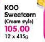 Koo Sweetcorn(Cream Style)-12X415g