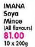 Imana Soya Mince(All Flavours)-10X200gm