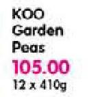Koo Garden Peas-12X410gm 