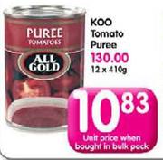 Koo Tomato Puree-410g Each