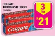 Colgate Toothpaste Assorted-3 x 100ml