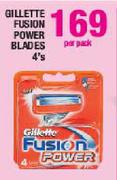 Gillette Fusion Power Blades-4's Per Pack