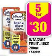 Infacare Fruit Juice Assorted-5x200ml 