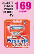 Gillette Fusion Power Blades-4's Per Pack