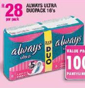 Always Ultra Duopack-16's Per Pack