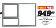 Duro PT129 Aluminium Window-890mm x 890mm Natural