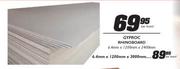 Gyproc Rhinoboard-6.4mm x 1200mm x 2400mm Per Sheet
