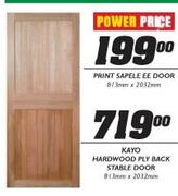 Kayo Hardwood Ply Back Stable Door-813mm x 2032mm