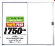 Duro Aluminium Natural Sliding Door-1800mm x 2100mm