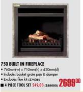 750 Built in Fireplace-760mm x 410mm x 430mm