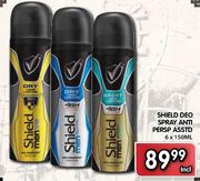 Shield Deo Spray Anti Persp-6x150ml