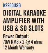 Digital karaoke Amplifier With USB & SD Slots(K2260USB)