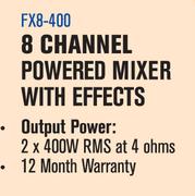  8 Channel Powered Mixer With Effects(FX8-400)