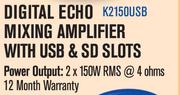 2x120W RMS @ 8 Ohms RMS Power, 2x240W max Power.