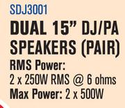 Dual 15" DJ/PA Speakers Pair(SDJ3001)