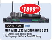 Dixon UHF Wireless Microphone Sets (IU2061)