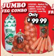 Potatoes Medium-7Kg/Onions Medium-7Kg/Carrots Loose-5kg/Tomatoes Loose-5kg