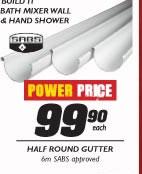 Half Round Gutter-6m Each